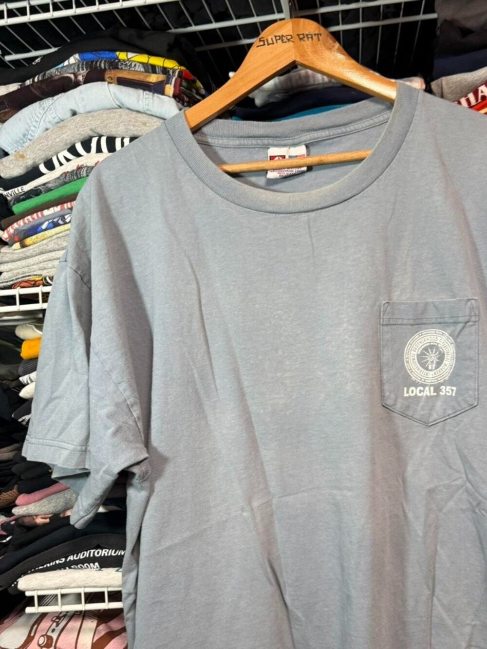 Las Vegas Local 357 electricians union graphic t shirt blue